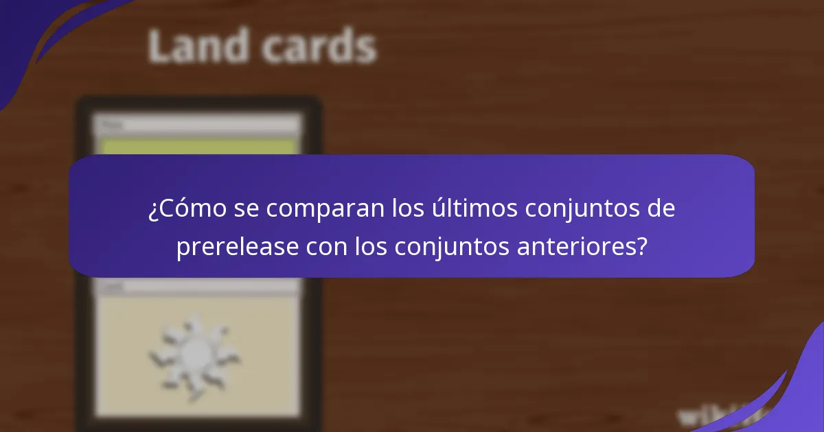 ¿Qué cartas notables están incluidas en los conjuntos de prerelease?
