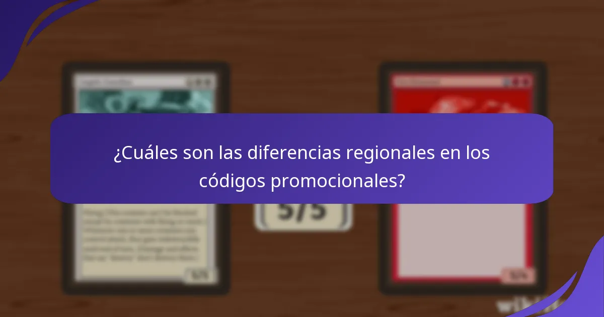 ¿Cuáles son las diferencias regionales en los códigos promocionales?