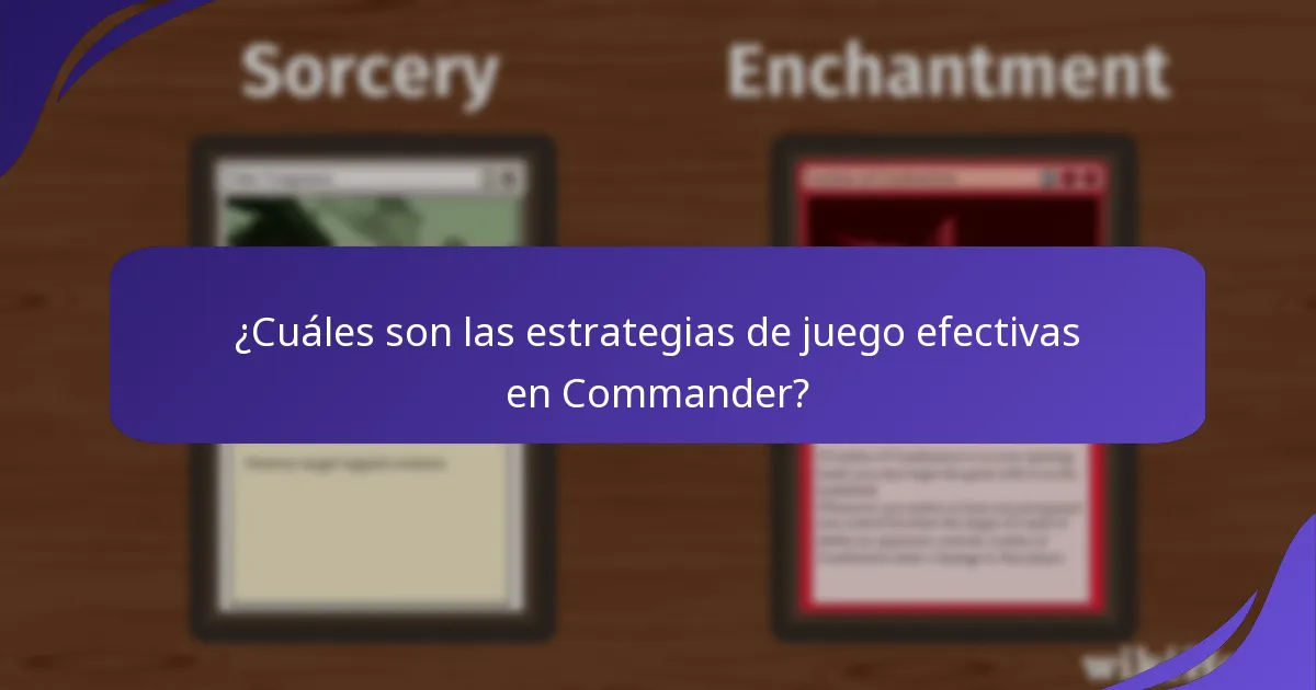 ¿Cuáles son los comandantes actualmente populares y efectivos?