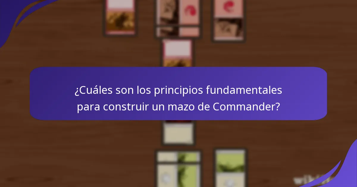 ¿Dónde puedo encontrar recursos para construir mazos de Commander?
