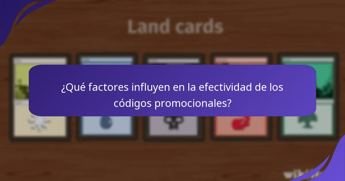¿Qué factores influyen en la efectividad de los códigos promocionales?